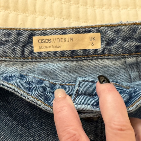 ASOS Button Front Denim Skirt Size 2 - Picture 6 of 7